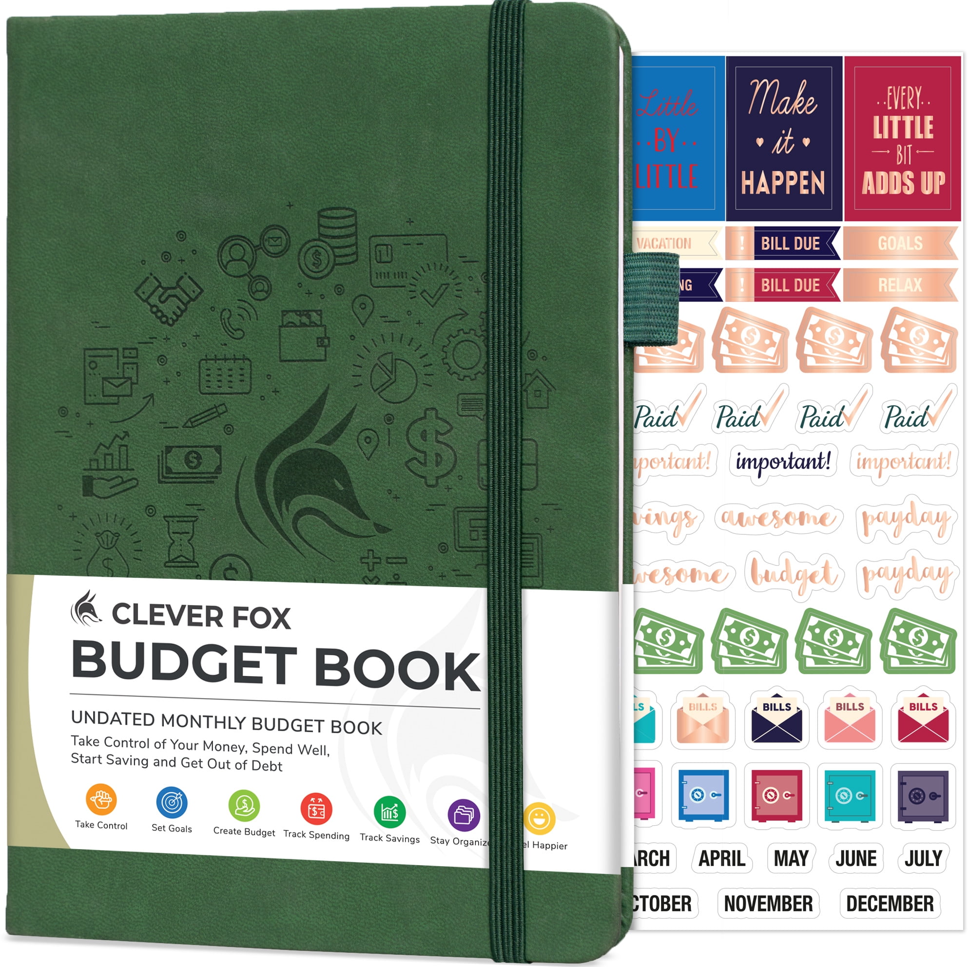 Clever Fox Budget Book, Financial Planner & Expense Tracker, Compact, 5 ...