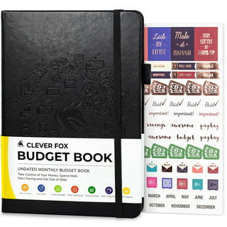 Regolden-Book Budget Planner - Undated Monthly Budget Book with Pockets,  Expense Tracker Notebook Hardcover, Financial Planner & Accounts Book to