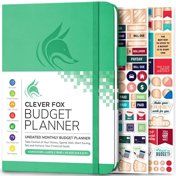 Clever Fox Budget Planner - Emerald Hardcover