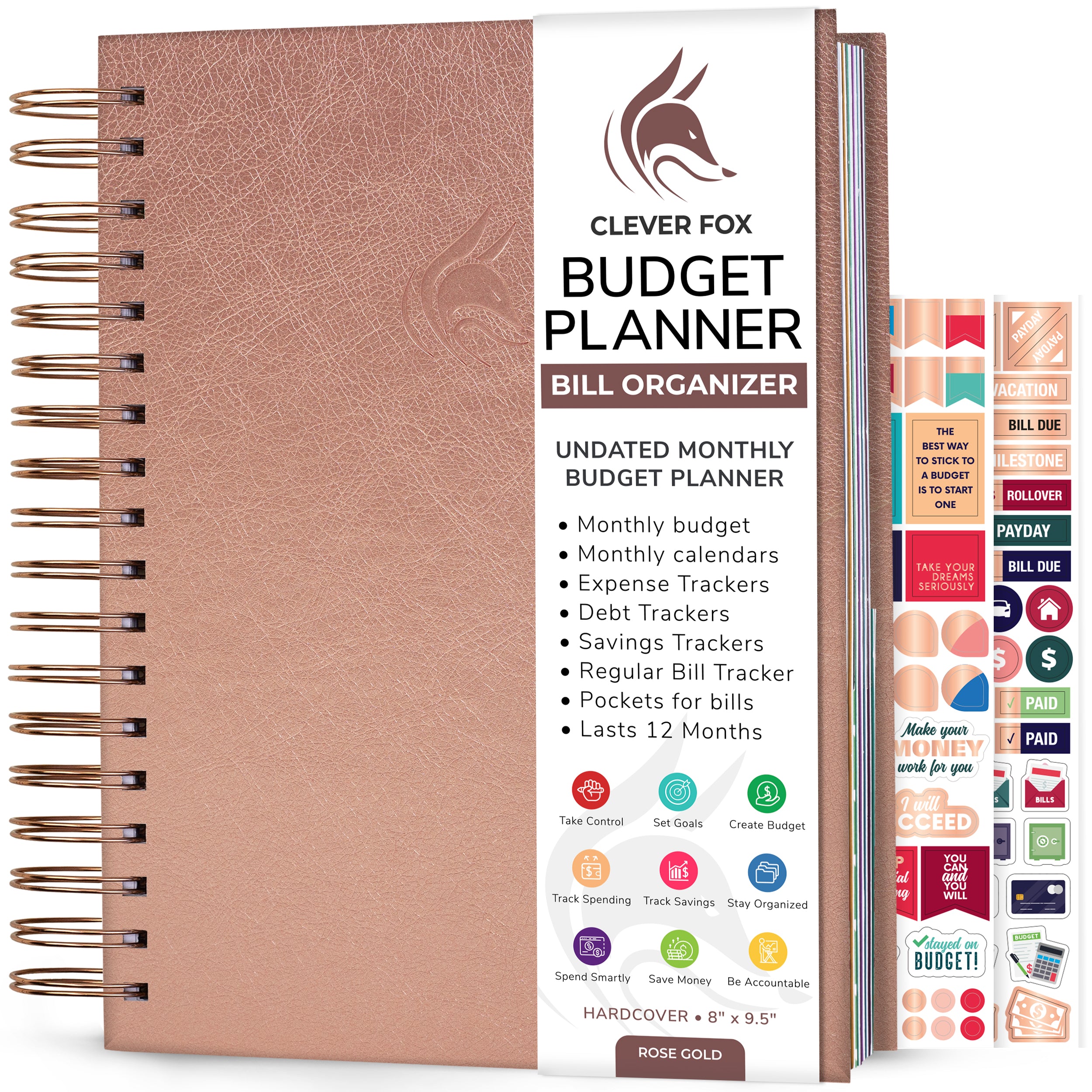 12-Month Budget Planner Bill Tracker Organizer with Calendar and ...