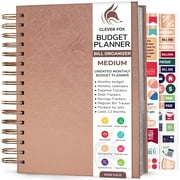 Clever Fox Budget Planner & Monthly Bill Organizer with Pockets - Rose Gold