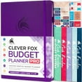 thumbnail image 1 of Clever Fox Budget Planner Pro - Financial Organizer + Cash Envelope Budget System. Monthly Finance Journal, Expense Tracker & Personal Account Book. Undated - Start Anytime. (7''x10'') - Purple, 1 of 3