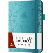 Clever Fox Dotted Journal 2.0 – Compact Planning and Sketching Dot Grid Notebook 120 GSM Thick, No-Bleed Paper – Planner with Pen Loop, Pocket, Ribbons, Sticker