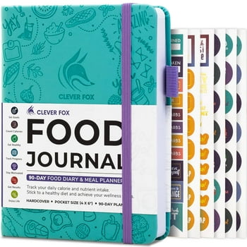 Clever Fox Food Journal Pocket Size - Daily Food Diary, Meal Tracker & Planner for Purse, Calorie and Nutrition Log, for Sticking to a Healthy Diet & Achieving Weight Loss Goals, 4.0x5.5 - Turquoise