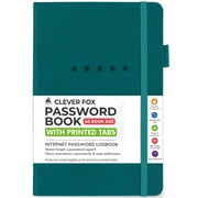 Clever Fox Password Book – Alphabetized Internet Address & Password Organizer – Computer & Website Password Keeper Notebook – Log-In Password Journal - Medium, A5, 8.3x5.8″, Hardcover (Mystic Blue)