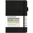 thumbnail image 1 of Clever Fox Password Book – Alphabetized Internet Address & Password Organizer – Computer & Website Password Keeper Notebook – Log-In Password Journal - Medium, A5, 8.3x5.8″, Hardcover (Black), 1 of 7
