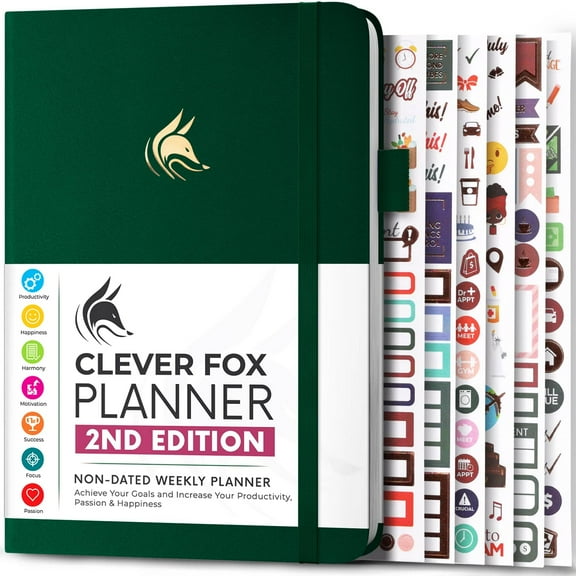 Clever Fox Planner 2nd Edition - Forest Green