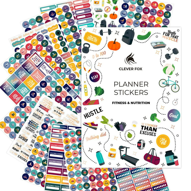 Planner Stickers by Life & Apples - Productivity, Fitness, Holidays,  Student, Mom, Work and Inspiration - 493 Variety Sticker Set for Monthly,  Weekly