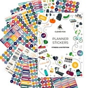Clever Fox Planner Fitness Stickers Set - Monthly, Weekly & Daily Planner Stickers