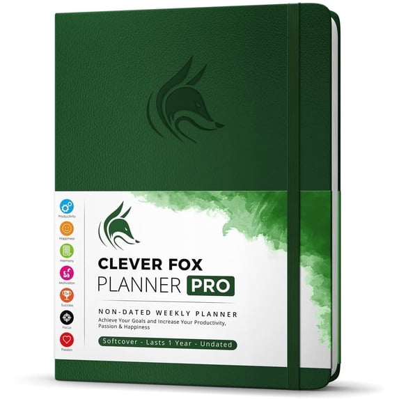 Clever Fox Planner PRO - Forest Green