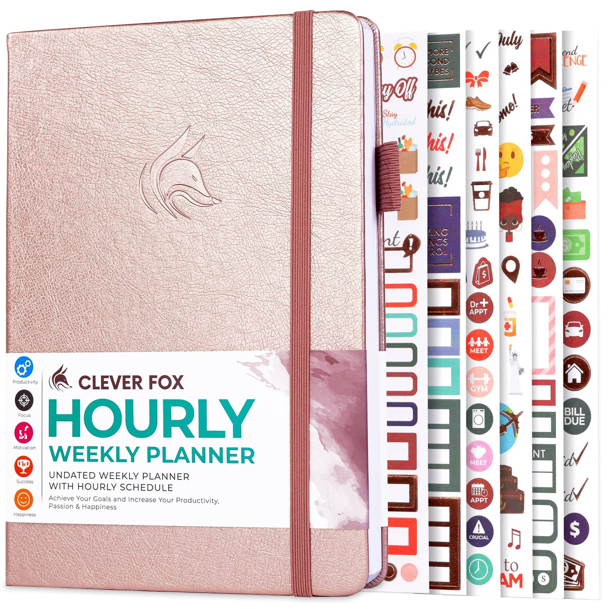 Clever Fox Planner PRO Schedule – Undated Weekly & Monthly Life Planner  with Time Slots, Appointment Book and Daily Organizer to Increase