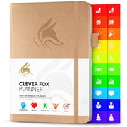 Clever Fox Planner - Undated Weekly & Monthly Planner to Increase Productivity, Time Management and Hit Your Goals - Organizer, Gratitude Journal - Start Anytime, A5, Lasts 1 Year, Pearl Weekly