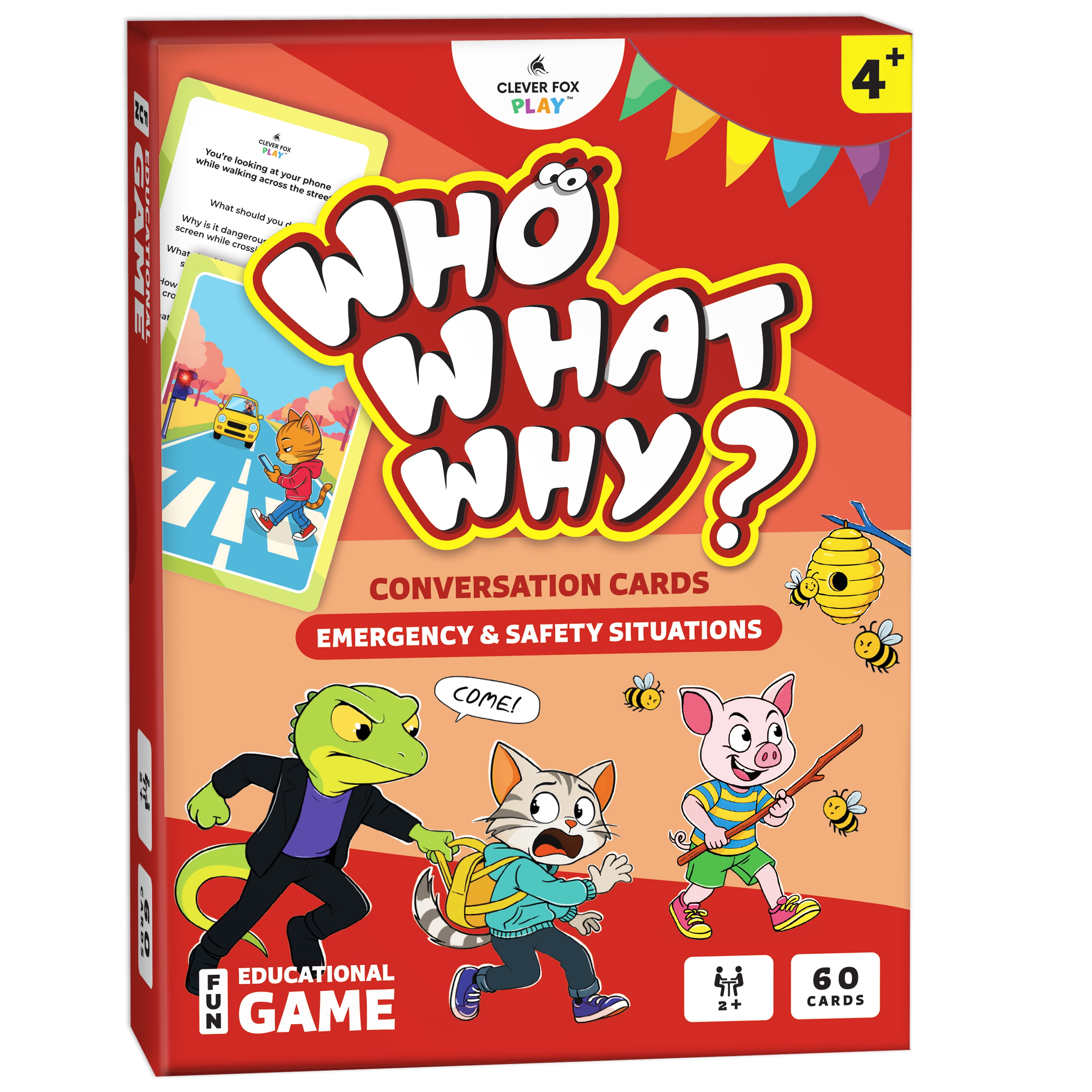 Clever Fox Play Who What Why Emergency & Safety Conversation Cards for ...