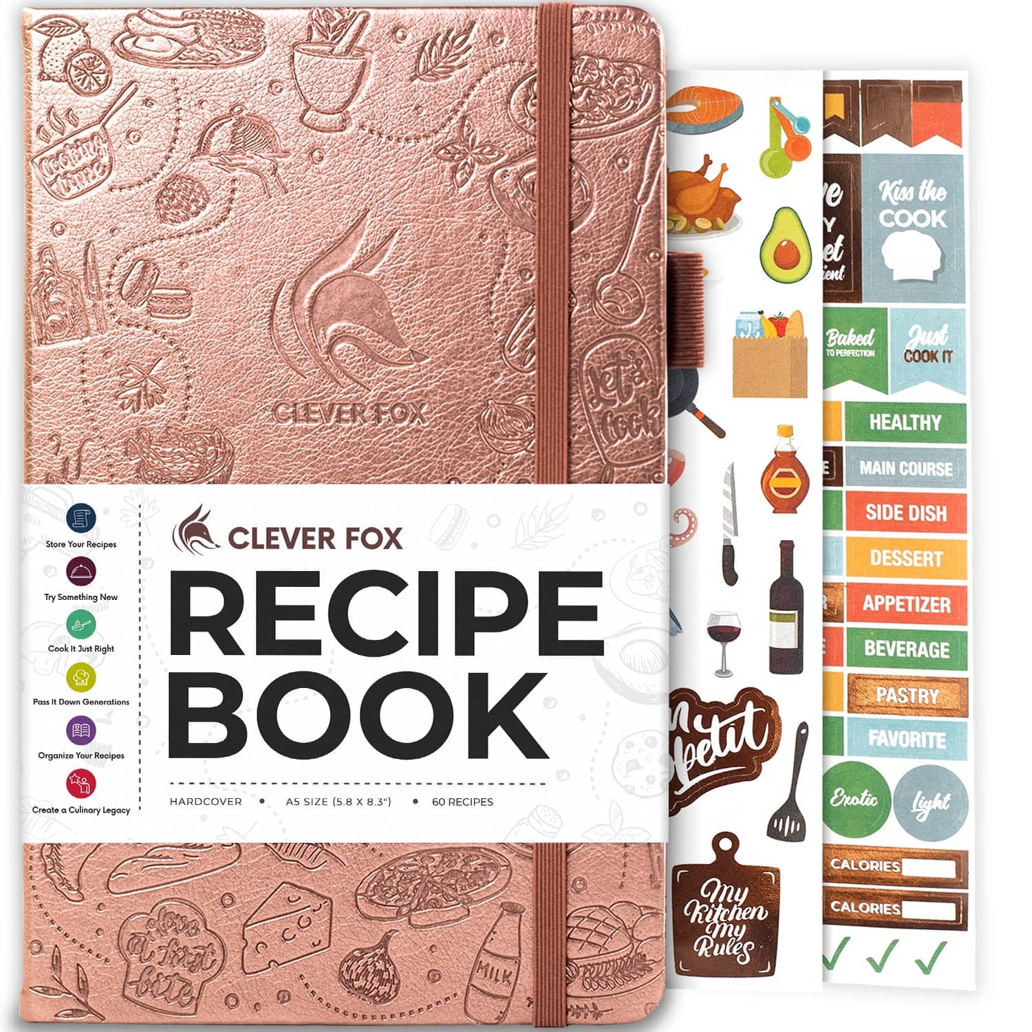 Recipe Book 100 Recipes. Keepsake Gift Hardcover Blank Recipe Book to Write  in Your Own Recipes, With Journaling Prompts About the Chef. 