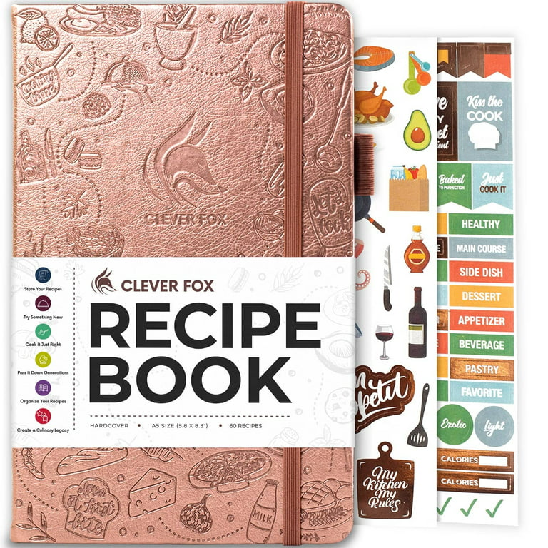 Hardback Recipe Book For Own Recipes Notebook Journal Blank Cooking Baking  Gift