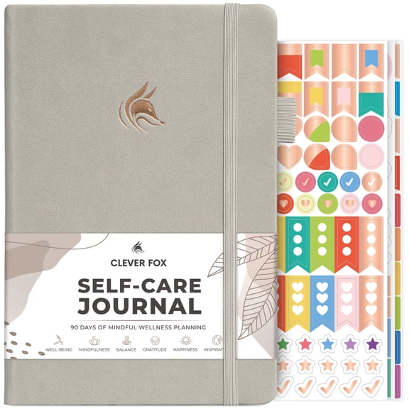 Clever Fox Self-Care Journal, Blank Diaries & Journals, Foggy Alps, 5.8in x 8.3in, 90 Pages