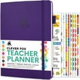 thumbnail image 1 of Clever Fox Teacher Planner - Purple, 1 of 7