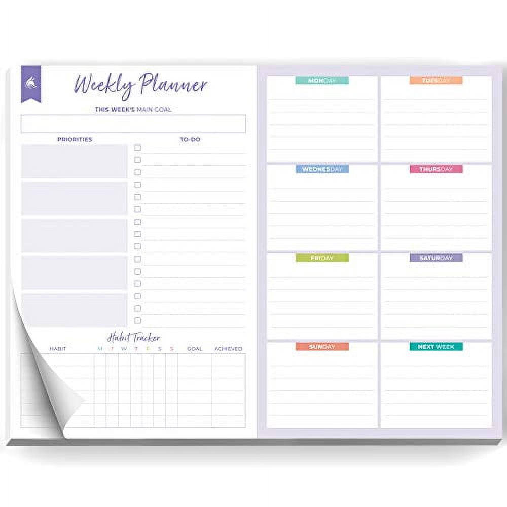 Clever Fox Weekly Desk Planner â€“ Desktop Weekly To Do List Notepad ...