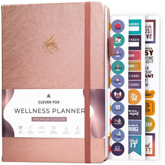 Clever Fox Wellness Planner - Rose Gold