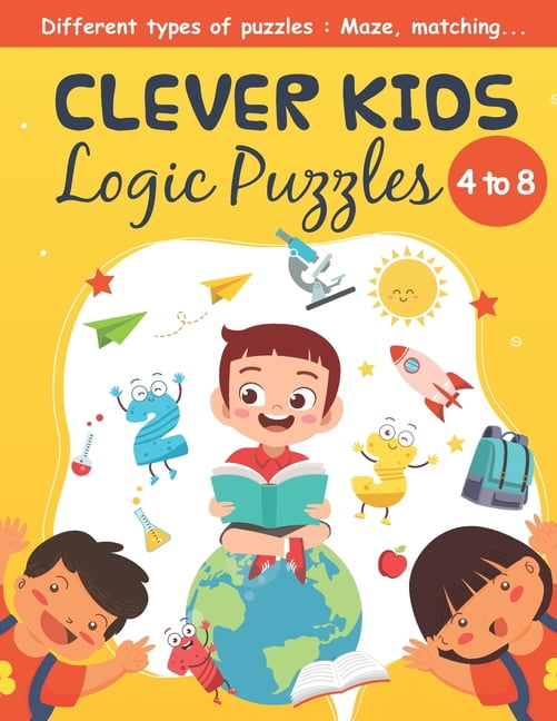 Clever Kids logic puzzles 4 to 8, Different types of puzzles Maze