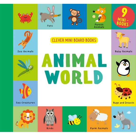 Clever Mini Board Books Animal World, (Board Book) - Walmart.com