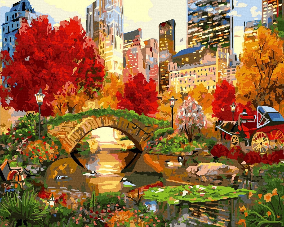 Clever Monsters Central Park Gapstow Bridge Paint by Numbers for Adults ...