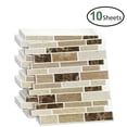 thumbnail image 1 of Clever Mosaics 12" x 12" Marble Vinyl Tiles, for Kitchen Backsplash 10 Pieces, 1 of 8