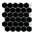 thumbnail image 1 of Clever Mosaics 3D Hexagon Black Peel and Stick Vinyl Tile for Kitchen and Bathroom Backsplash (10 Sheets), 1 of 7