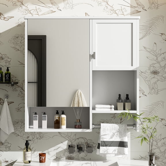 Clever Storage Design - Wall - Mounted Bathroom Mirror Cabinet to Hide Clutter