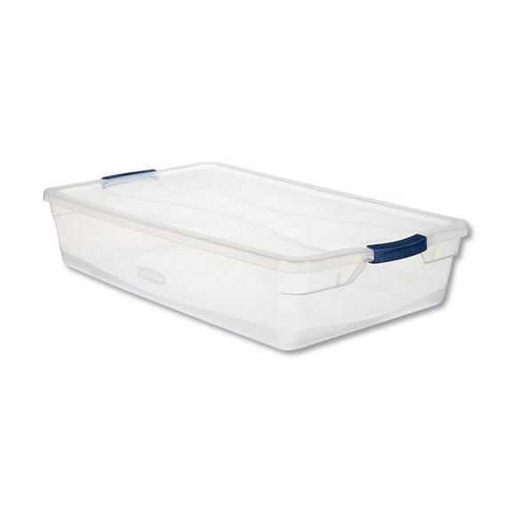 Clever Store Basic Latch-Lid Container, 41 Qt, 17.75" X 29" X 6.13", Clear | Bundle of 10 Each