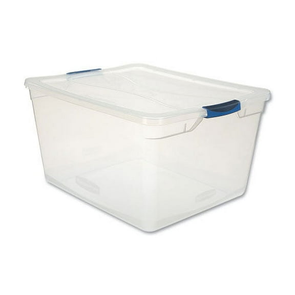 Clever Store Basic Latch-Lid Container, 71 Qt, 18.63" X 23.5" X 12.25", Clear | Bundle of 2 Each