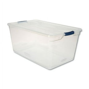 Clever Store Basic Latch-Lid Container, 95 Qt, 17.75" X 29" X 13.25", Clear | Bundle of 5 Each