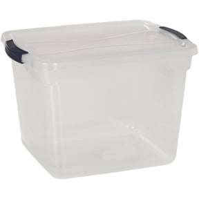 Clever Store FG3Q22CLMCB Latching Storage Container, 15 qt, 16.8 in L x 13.3 in W x 5.3 in H, Plasti