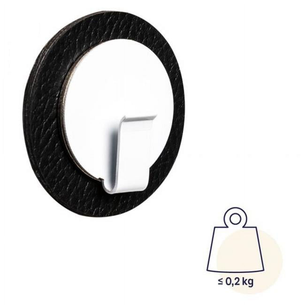 Clever White Magnetic Hook & Black Metal Nano Gel Pad