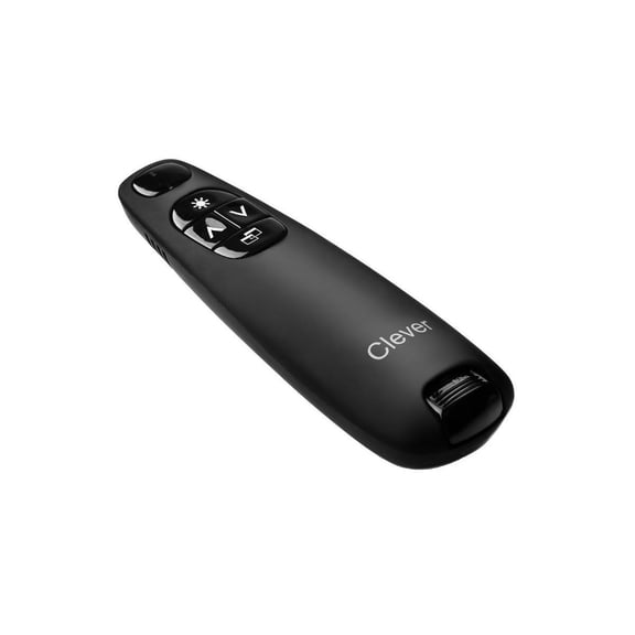 Clever Wireless Presenter Remote Control C748 Presentation Wireless Presenter with Red Laser Pointer, Compatible With Mac and PC, Ideal Presenter for PowerPoint Presentations or Power Point Slide