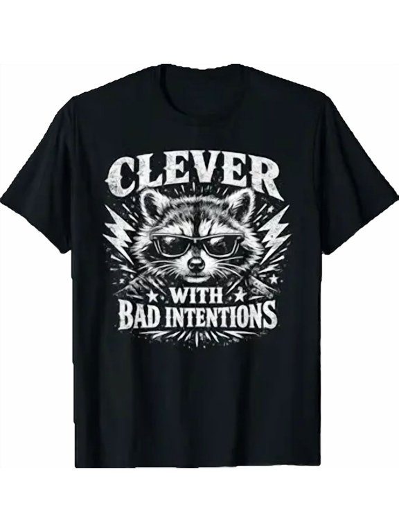 Clever With Bad Intentions Funny Animal Shirt BLACK Unisex S-5XL Hot Trending Shirt, Vintage Birthday Gift