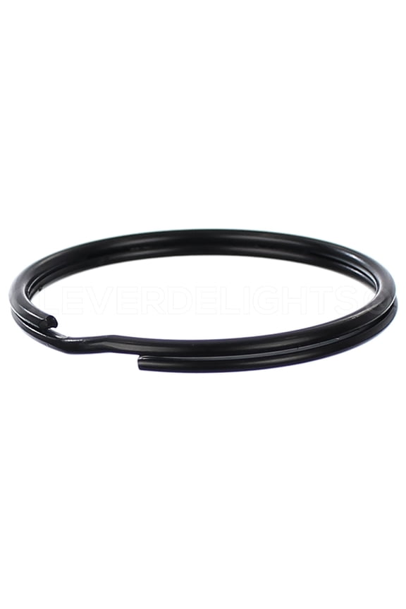 CleverDelights 2" Split Key Rings - Dark Black - 10 Pack