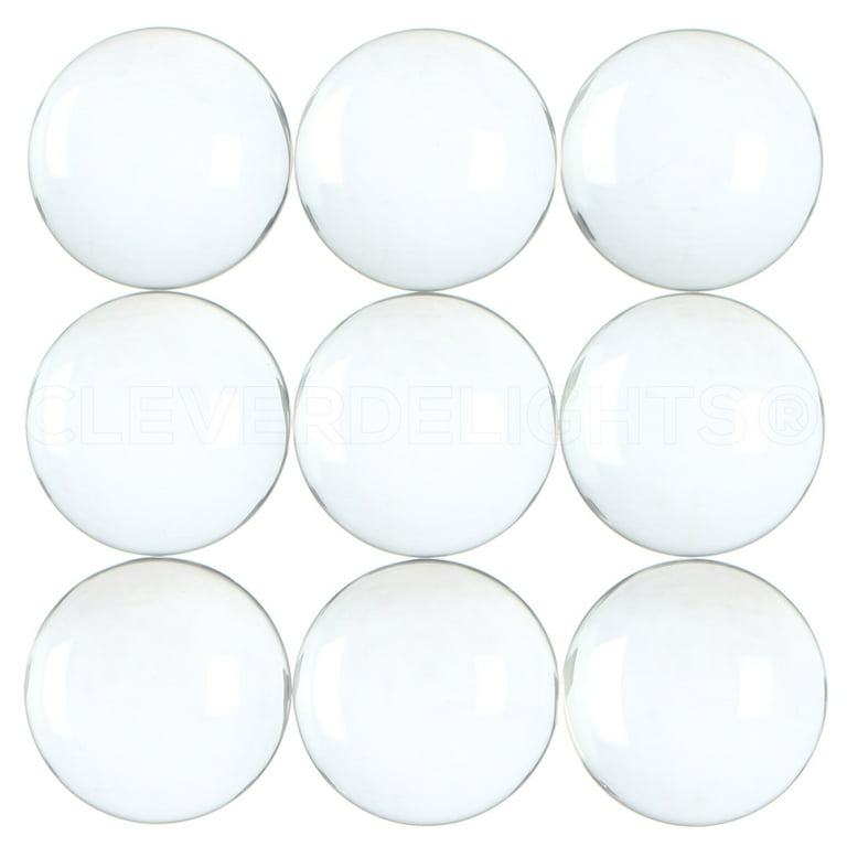 16mm (5/8) Round Glass Cabochons - Clear Magnifying Dome Cabs - 5/8 inch