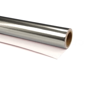 CleverDelights Metallic Silver Wrapping Paper - 30" x 300" Jumbo Roll - 62.5 SqFt