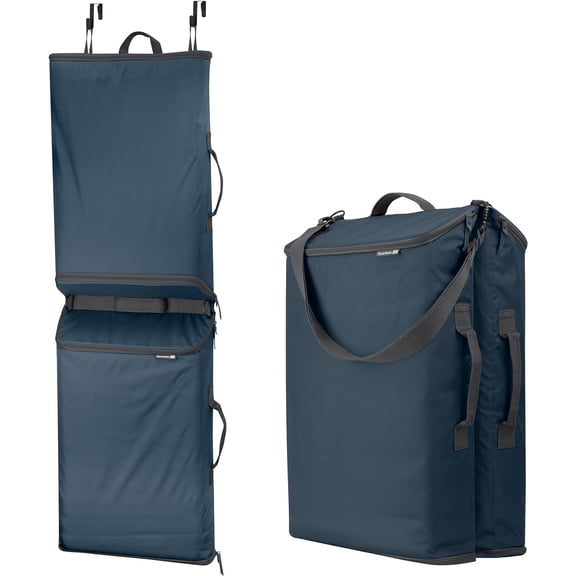 CleverMade Convertible Laundry Hamper - 2 Compartment - Ocean/Dark Charcoal