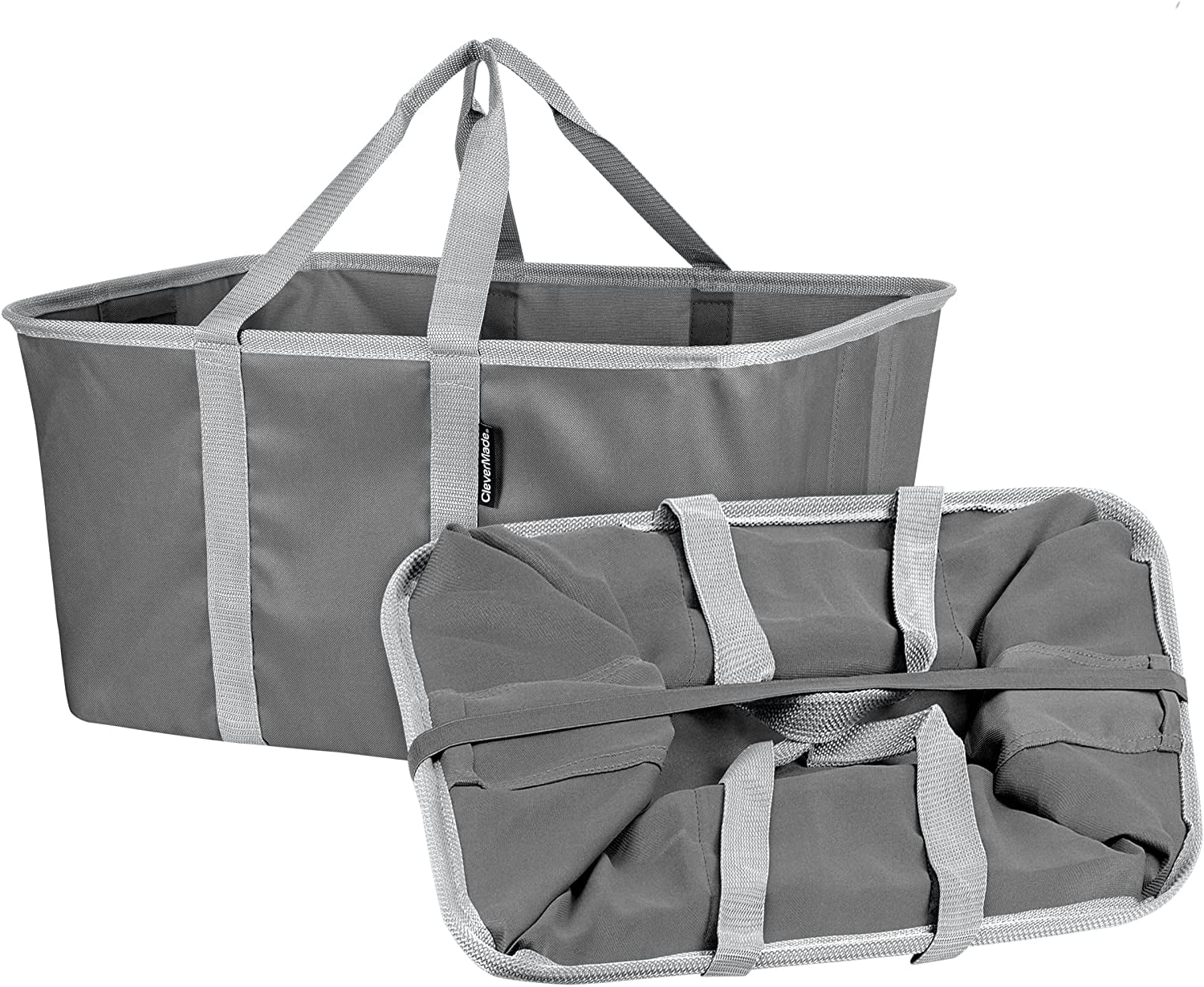 CleverMade 2Pack Collapsible Laundry Basket Tote With Handles