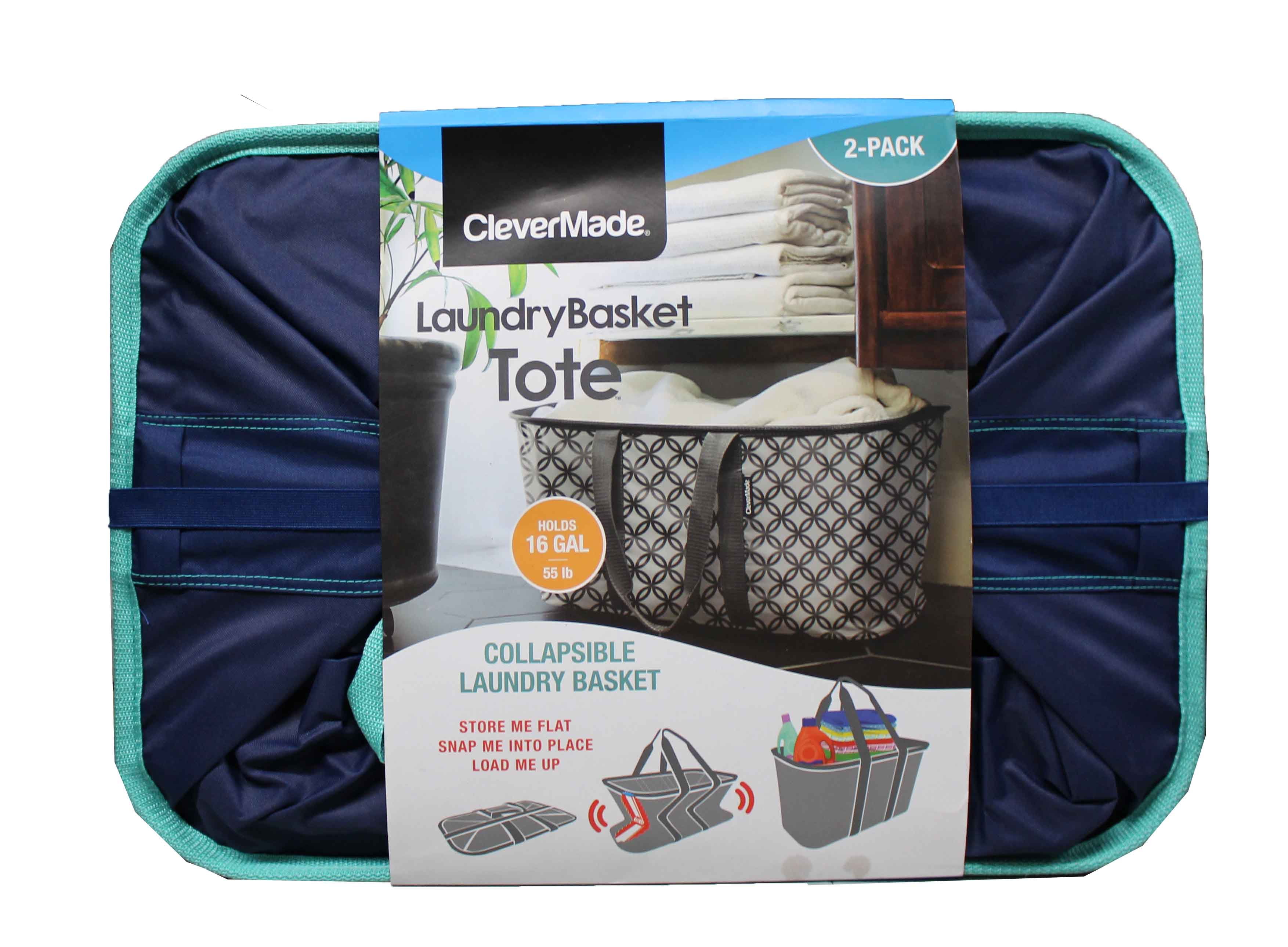 CleverMade Collapsible Fabric Laundry Baskets - Foldable Pop Up Storage  Container Organizer Bags - L…See more CleverMade Collapsible Fabric Laundry