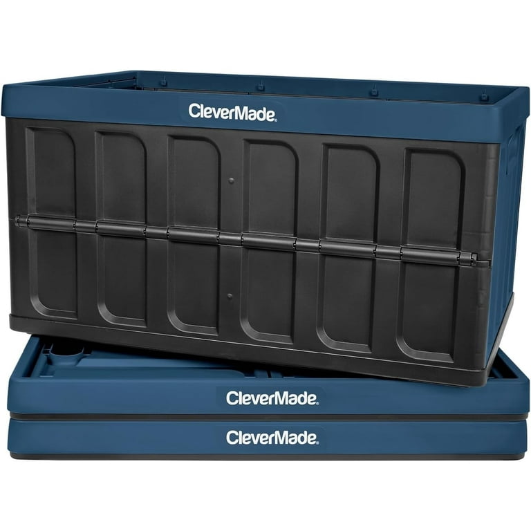 【hideさま専用】3点セット●STACKING CONTAINER 38L Amazon.com - CleverMade Collapsible Storage Bins - Tan 3