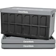 thumbnail image 1 of CleverMade Collapsible Storage Bin 62L Stackable With Lid, Stone 3 Pack, 1 of 10