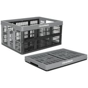 CleverMade Collapsible Utility Crate, 32L 8 Gal, Stone, 1PK