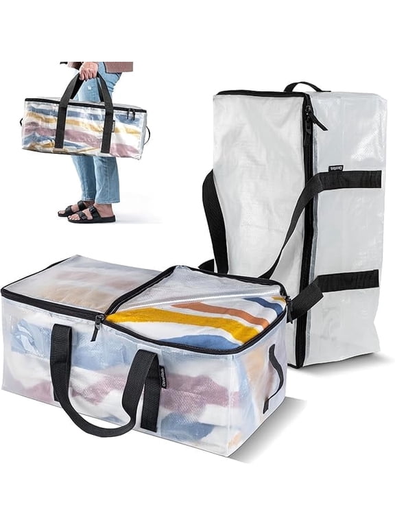 41L Collapsible Storage Duffel, Transparent (2PK)