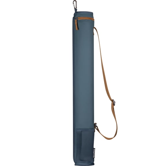 CleverMade 6 Can Cooler Sleeve - Premium Insulated Tube - Ocean/Cognac