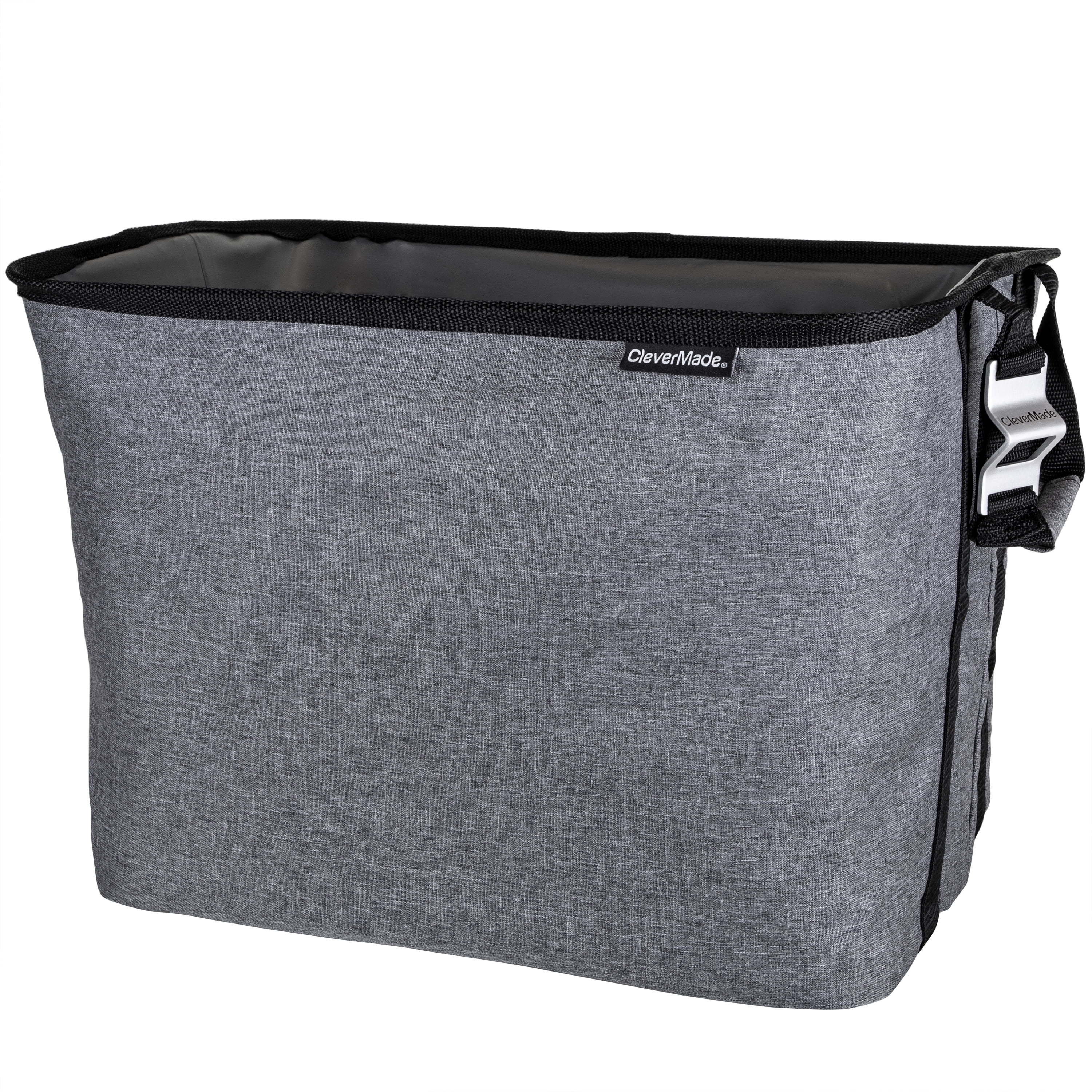 CleverMade 60 Can Party Tub, Insulated Leakproof Collapsible Beverage Cooler Bucket and Ice Chest for Backyard Parties, Tailgating and Home Entertaining, Charcoal