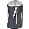 thumbnail image 1 of CleverMade Collapsible Carrying Handles Laundry Baskets, Charcoal, 1 of 6
