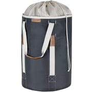 CleverMade Collapsible Carrying Handles Laundry Baskets, Charcoal